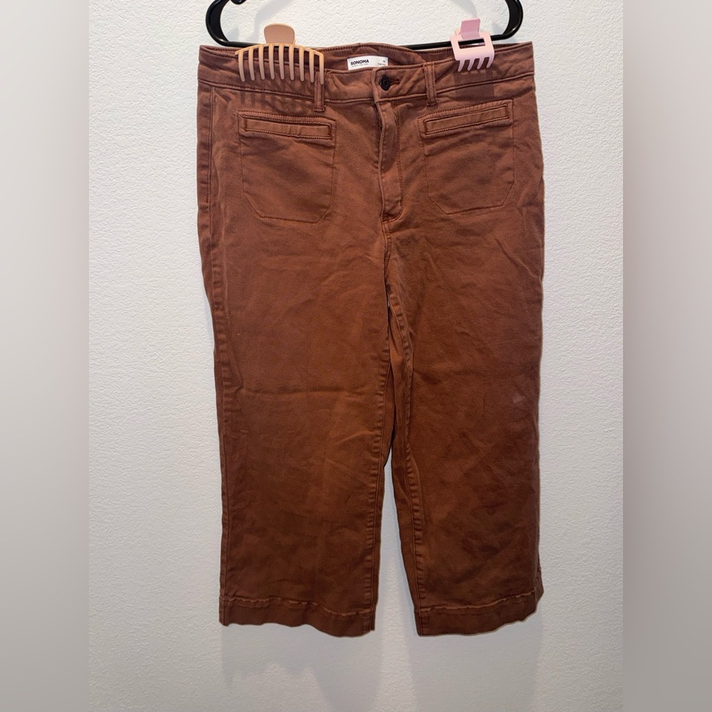 Sonoma Wide Leg Pants in Rust